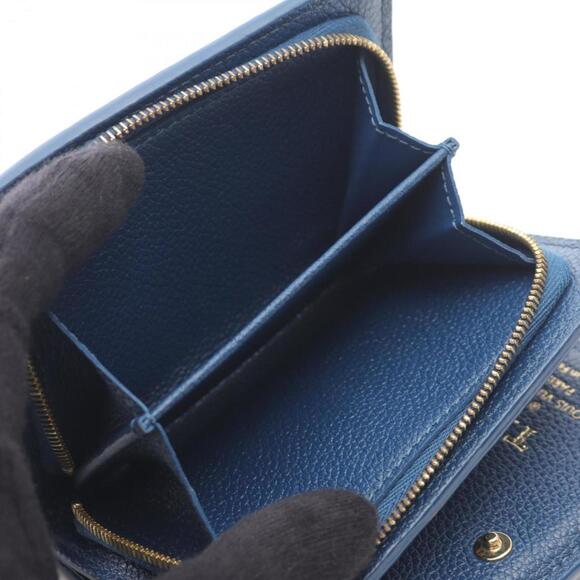 LOUIS VUITTON Navy Monogram Leather Wallet - Picture 4 of 5